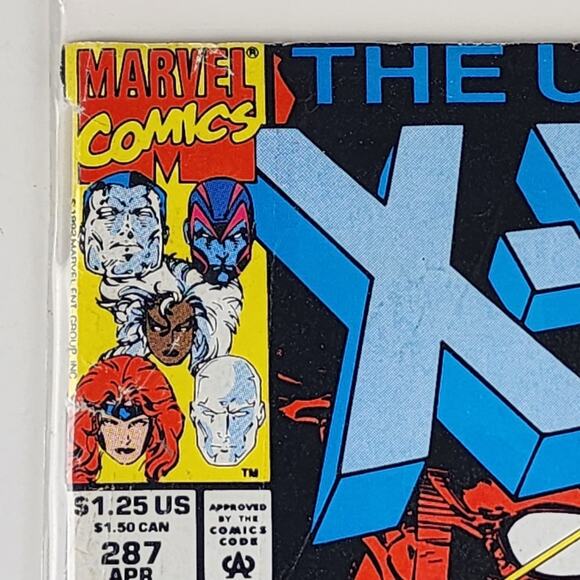 VTG 1992 Marvel #287 The Uncanny X-Men And Two Must Fall Comic Book - Picture 2 of 12